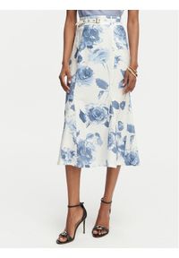Guess Spódnica midi W6GD69 W2092 Kolorowy Regular Fit. Materiał: len, wiskoza. Wzór: kolorowy #1