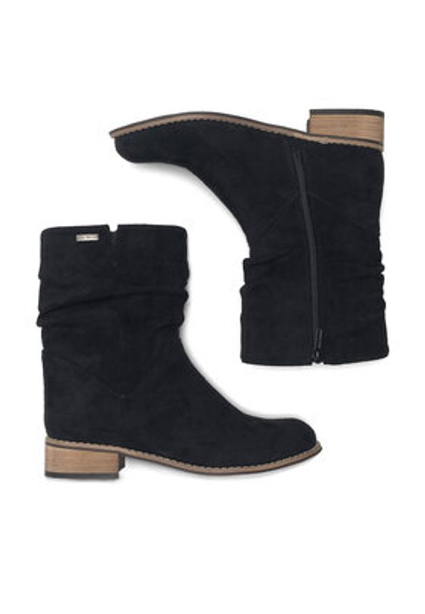 Clara Barson Botki WS14087-02 Czarny. Kolor: czarny. Materiał: materiał