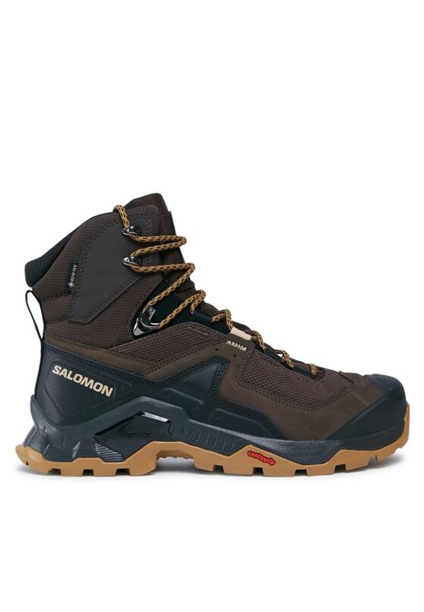 salomon - Salomon Trekkingi Quest Element GORE-TEX L47216100 Brązowy. Kolor: brązowy. Materiał: nubuk, skóra. Technologia: Gore-Tex. Sport: turystyka piesza