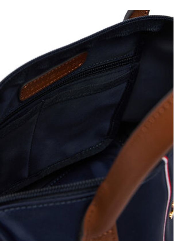 TOMMY HILFIGER - Tommy Hilfiger Torebka Popette Mini Tote Corp AW0AW17707 Granatowy. Kolor: niebieski