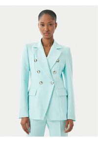 Maryley Marynarka 26EB139/43AC Turkusowy Regular Fit. Kolor: turkusowy. Materiał: syntetyk #1