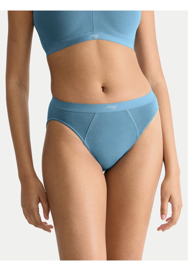 Sloggi Figi klasyczne Ever Ease 10219658 Niebieski. Kolor: niebieski. Materiał: bawełna