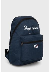 Pepe Jeans plecak LONDON BACKPACK kolor granatowy duży z nadrukiem. Kolor: niebieski. Wzór: nadruk #2