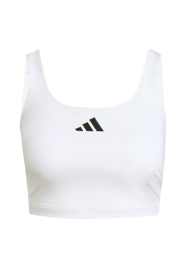 Adidas - Koszulka Power Light Support Bra. Kolor: biały. Technologia: ClimaCool (Adidas)
