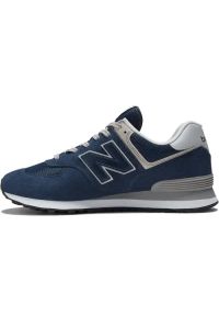 Sneakersy męskie New Balance ML574EVN. Okazja: do pracy, na co dzień, na spacer. Kolor: niebieski. Model: New Balance 574. Sport: turystyka piesza