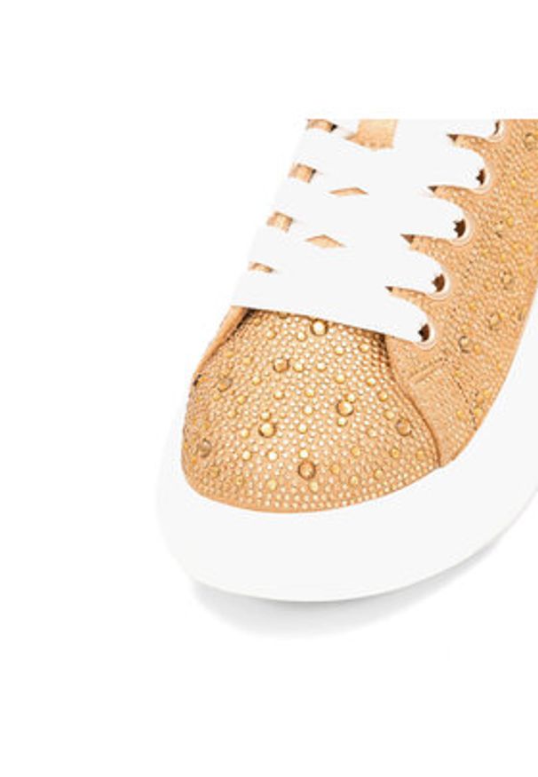 Nine West Sneakersy NURIYA NW-23-001 Złoty. Kolor: złoty. Materiał: materiał