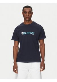 Guess T-Shirt F5GI06 I3Z14 Granatowy Regular Fit. Kolor: niebieski. Materiał: bawełna