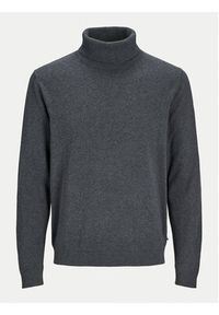 Jack & Jones Golf Basic 12258051 Szary Regular Fit. Typ kołnierza: golf. Kolor: szary. Materiał: bawełna #2