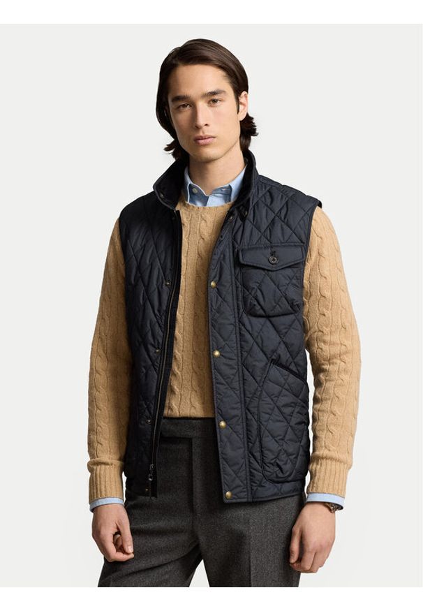 Polo Ralph Lauren Bezrękawnik 710940375003 Czarny Regular Fit. Typ kołnierza: polo. Kolor: czarny. Materiał: syntetyk. Długość rękawa: bez rękawów