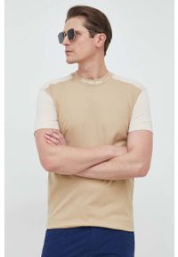 Calvin Klein Jeans t-shirt bawełniany kolor brązowy wzorzysty. Kolor: beżowy. Materiał: bawełna #3