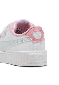 Puma - Dziecięce sneakersy Carina 3.0 PUMA White Sea Glass Blue. Okazja: na plażę, na uczelnię. Kolor: niebieski, wielokolorowy, biały. Sezon: lato. Sport: tenis, joga i pilates