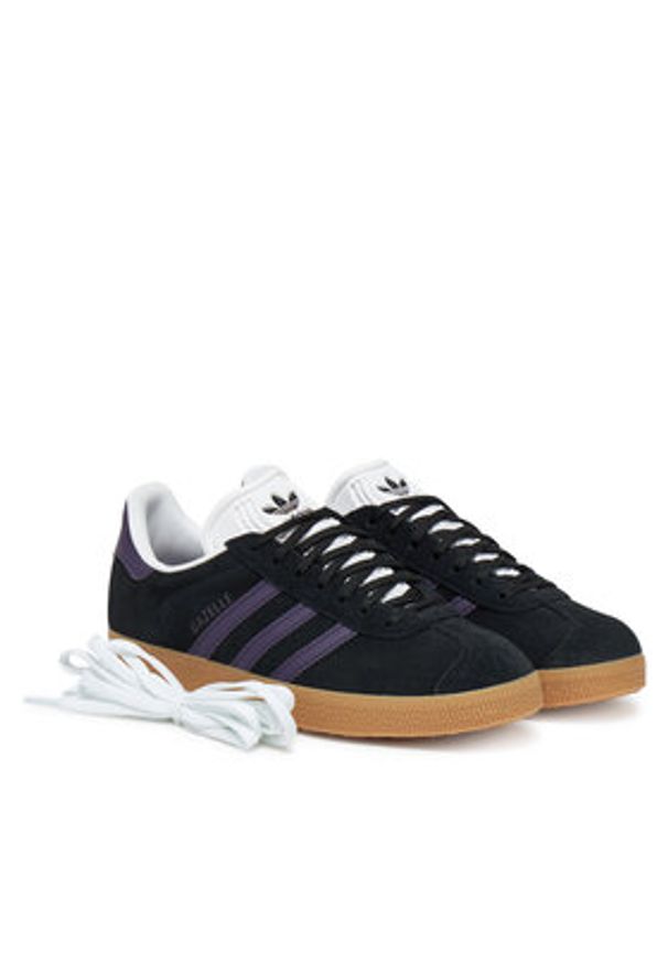 Adidas - adidas Sneakersy Gazelle JS1381 Czarny. Kolor: czarny. Materiał: skóra. Model: Adidas Gazelle