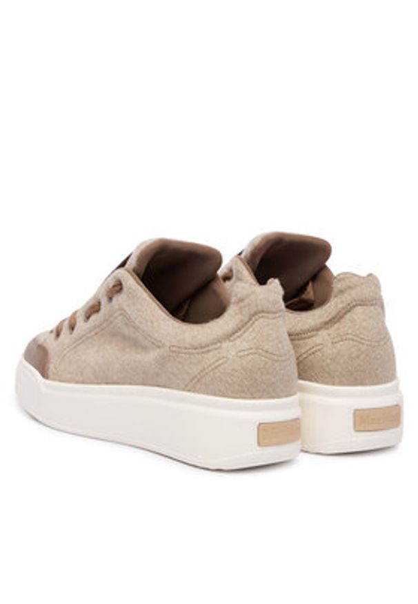 Max Mara Sneakersy Maxiws 2524766032650 Beżowy. Kolor: beżowy. Materiał: materiał, wełna