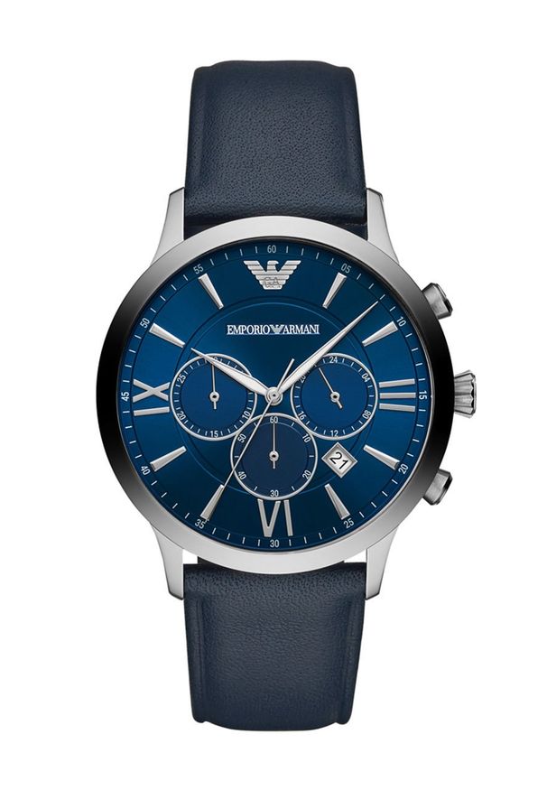 Armani Exchange - Zegarek AR11226. Kolor: niebieski. Materiał: materiał, skóra