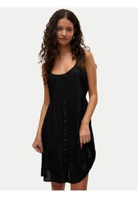 Vero Moda Sukienka letnia Bumpy 10325283 Czarny Loose Fit. Kolor: czarny. Materiał: wiskoza. Sezon: lato #5