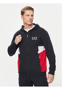 EA7 Emporio Armani Bluza 3DPM15 PJLIZ 1578 Granatowy Regular Fit. Kolor: niebieski. Materiał: syntetyk, bawełna #1