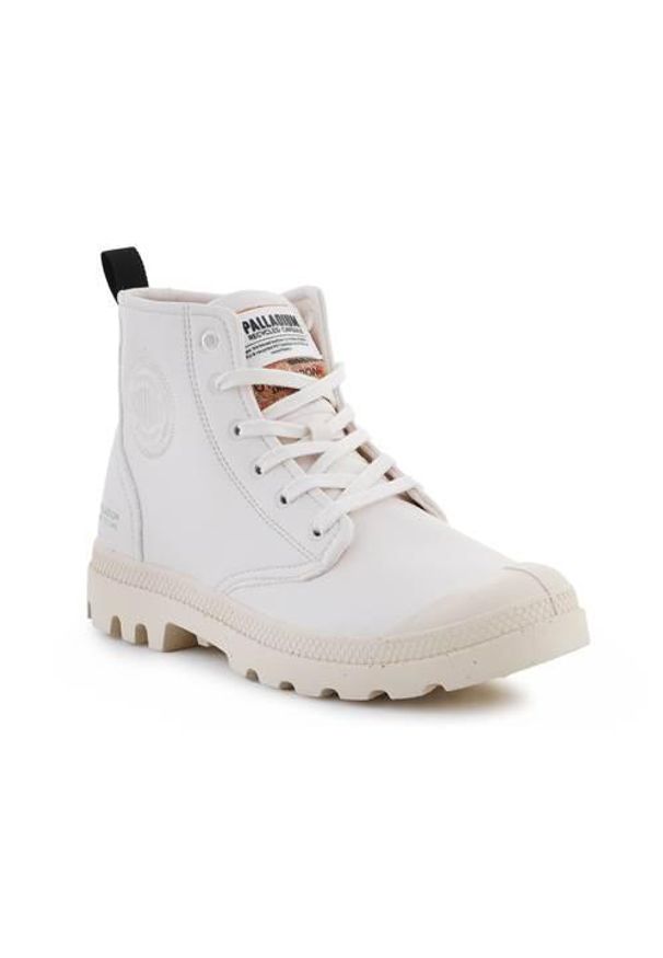Buty do chodzenia damskie Palladium Pampa Hi. Zapięcie: sznurówki. Kolor: biały. Materiał: materiał, syntetyk. Szerokość cholewki: normalna. Sport: turystyka piesza