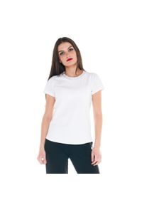 LEONE 1947 APPAREL - Damska koszulka Cristal Shine. Kolor: biały. Materiał: tkanina. Sport: fitness
