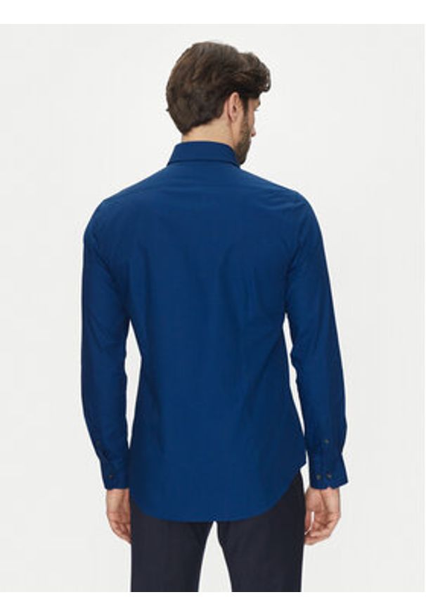 Michael Kors Koszula MK0DS01291 Granatowy Slim Fit. Kolor: niebieski. Materiał: bawełna