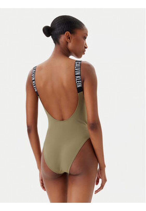 Calvin Klein Swimwear Strój kąpielowy KW0KW02859 Zielony. Kolor: zielony. Materiał: syntetyk