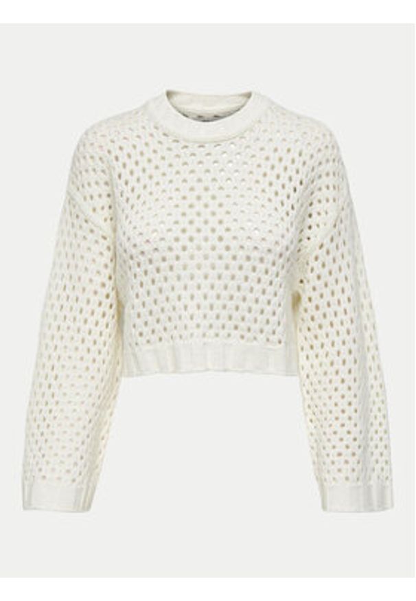 only - ONLY Sweter Milla 15300575 Écru Regular Fit. Kolor: kremowy. Materiał: syntetyk