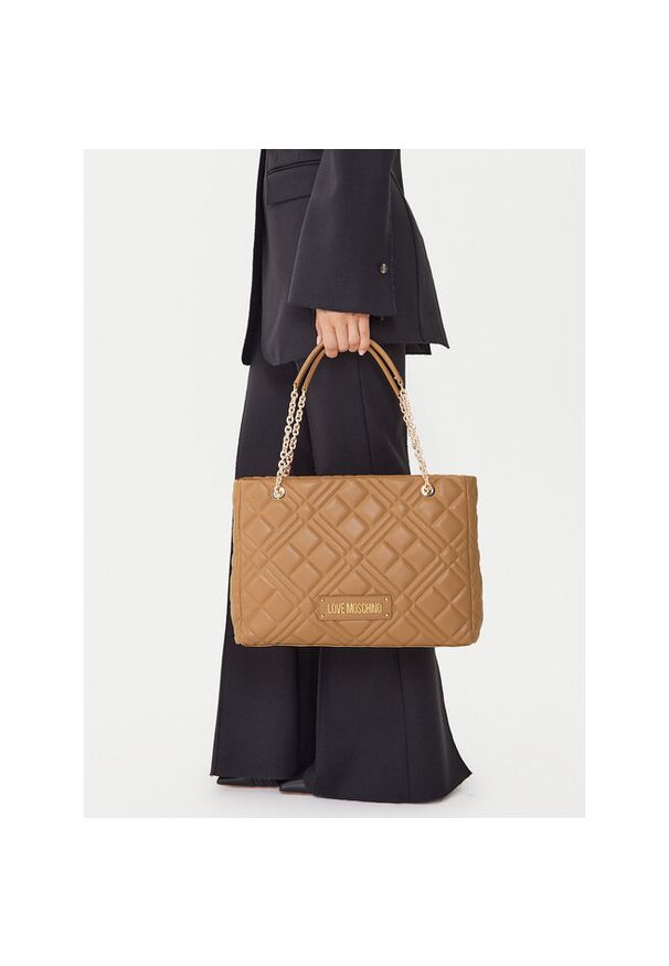 Love Moschino - Torebka LOVE MOSCHINO. Kolor: beżowy