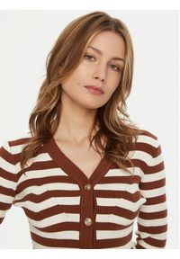 Fracomina Kardigan FS24WT8005K459N8 Brązowy Slim Fit. Kolor: brązowy. Materiał: syntetyk #4