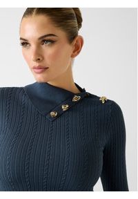 Guess Sweter W6RR07 Z2YK2 Niebieski Regular Fit. Kolor: niebieski. Materiał: wiskoza #4