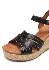 Clarks Espadryle Sabina Strap 26181462 Czarny. Kolor: czarny. Materiał: skóra #4