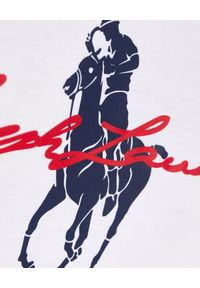 Ralph Lauren - RALPH LAUREN - Biały t-shirt Big Pony Custom Fit. Typ kołnierza: polo. Kolor: biały. Materiał: bawełna. Wzór: nadruk #5