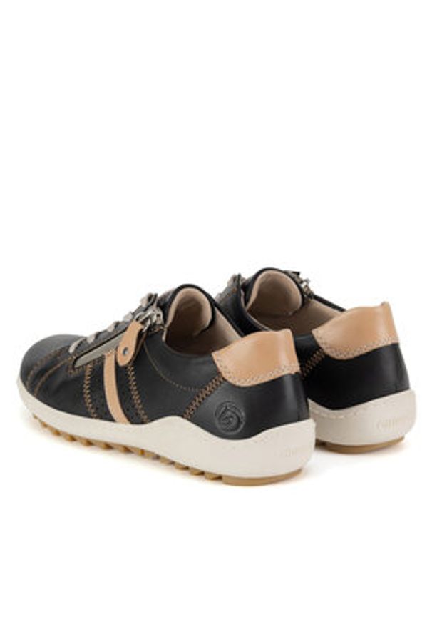 Remonte Półbuty R1432-01 Czarny. Kolor: czarny. Materiał: syntetyk, skóra