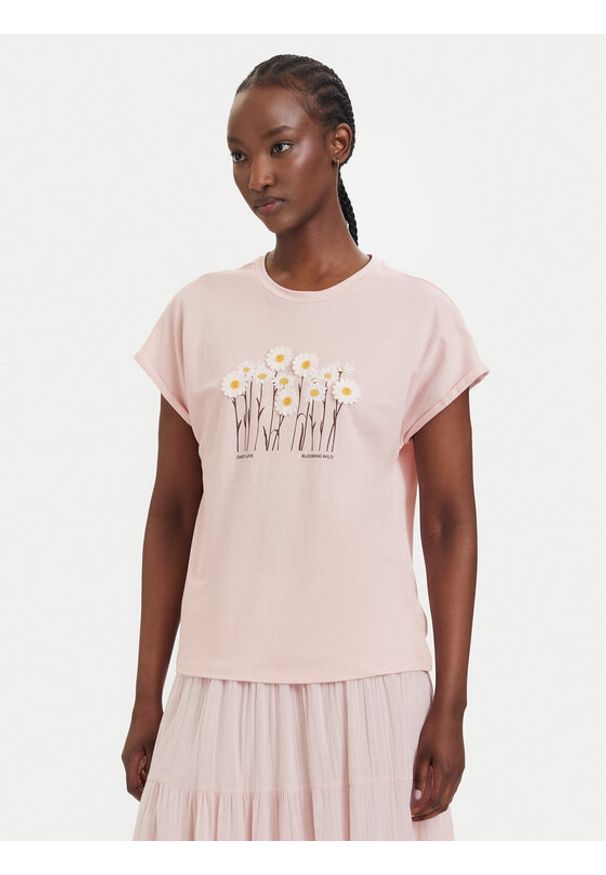 only - ONLY T-Shirt Jany 15372108 Różowy jasny Regular Fit. Kolor: różowy. Materiał: syntetyk