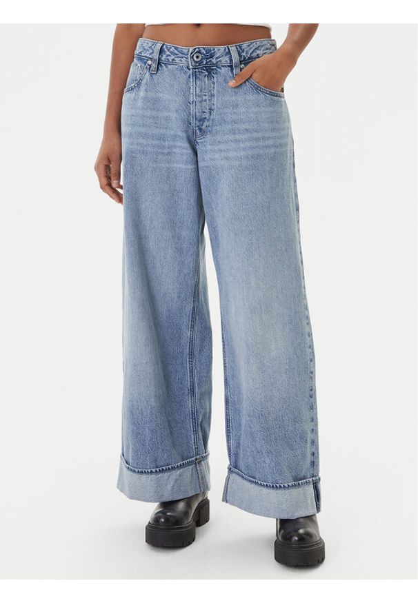 G-Star RAW - G-Star Raw Jeansy Roxx D28394-D536 Błękitny Wide Leg. Kolor: niebieski