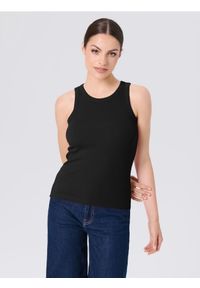 Sinsay - Tank top - czarny. Kolor: czarny