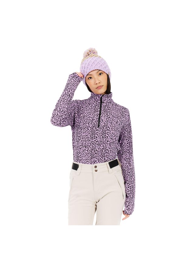 Damski polar 1/4 zip Protest Esher. Kolor: fioletowy. Materiał: polar