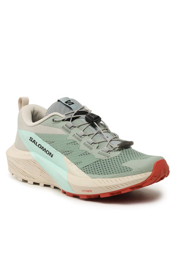 salomon - Buty Salomon Sense Ride 5 L47212300 Lily Pad/Rainy Day/Bleached Aqua. Kolor: zielony. Materiał: materiał