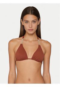 Guess Góra od bikini E6GJ41 KG272 Brązowy. Kolor: brązowy. Materiał: syntetyk #1