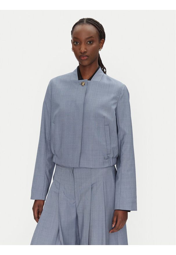 BOSS Kurtka bomber Jetosal 50545706 Niebieski Regular Fit. Kolor: niebieski. Materiał: wełna