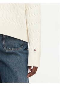 TOMMY HILFIGER - Tommy Hilfiger Kardigan WW0WW50078 Kremowy Relaxed Fit. Kolor: kremowy. Materiał: bawełna #5