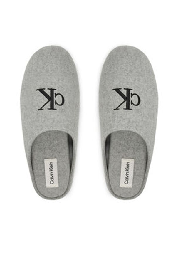 Calvin Klein Kapcie Home Slipper Mule HM0HM01931 Szary. Kolor: szary. Materiał: materiał