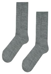 His Story - Ciepłe Wełniane Skarpetki Zimowe - Kolor Szary. Kolor: szary. Materiał: wełna, elastan, poliamid #3