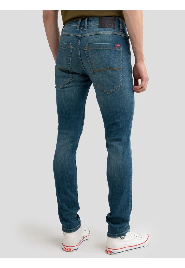 Big-Star - Jeansy męskie skinny niebieskie Olsan 345. Okazja: na co dzień. Kolor: niebieski. Styl: casual