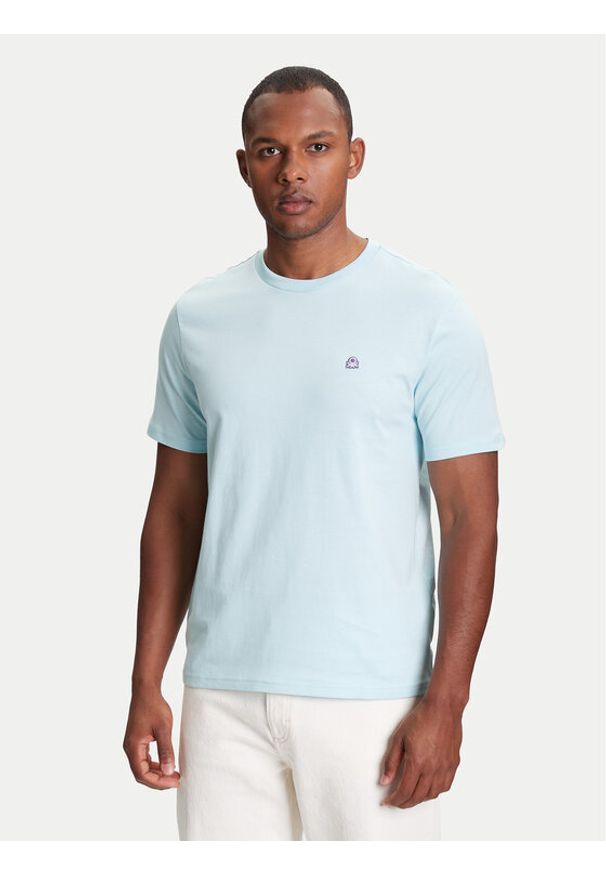 United Colors of Benetton - United Colors Of Benetton T-Shirt 3MI5J1AF7 Błękitny Regular Fit. Kolor: niebieski. Materiał: bawełna