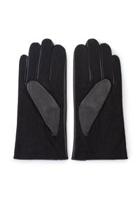 Wittchen - Rękawiczki męskie ze skóry naturalnej czarne. Kolor: czarny. Materiał: skóra #3