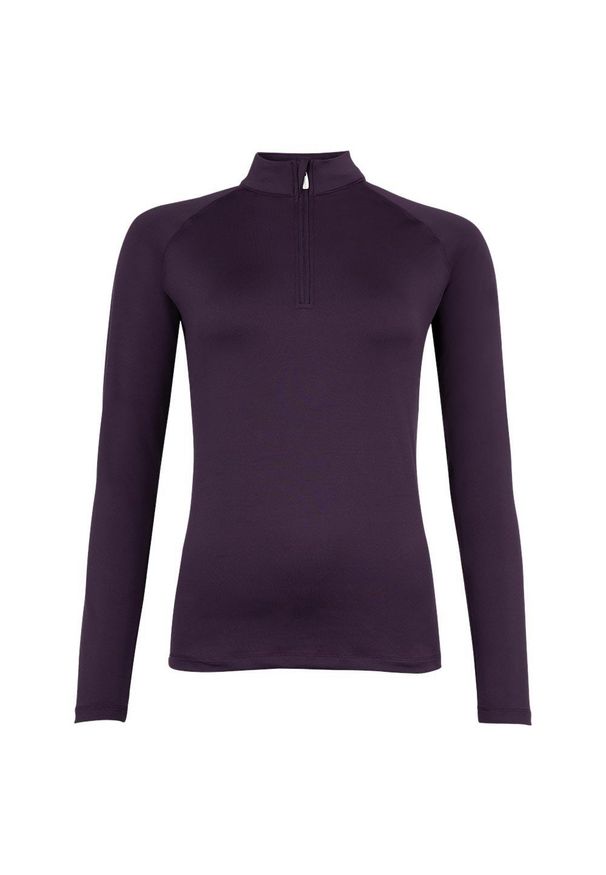 Koszulka jeździecka z długim rękawem i zamkiem błyskawicznym BR Equitation Event. Kolor: niebieski, wielokolorowy, fioletowy. Długość rękawa: długi rękaw. Długość: długie