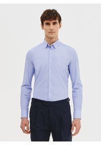 Pako Lorente - PAKO LORENTE - Dzianinowa koszula męska w pepitkę. Materiał: dzianina. Długość rękawa: długi rękaw. Długość: długie. Sezon: wiosna #1