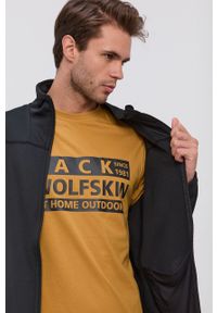 Jack Wolfskin kurtka trekkingowa kolor czarny. Kolor: czarny. Materiał: tkanina, włókno, materiał #5