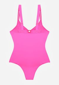 Born2be - Fuksjowy Strój Kąpielowy Ozdobiony Koralikami Rhelea. Kolor: różowy. Wzór: aplikacja #3