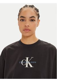 Calvin Klein Jeans T-Shirt Monologo J20J224242 Czarny Relaxed Fit. Kolor: czarny. Materiał: bawełna