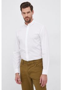 Selected - Koszula bawełniana. Typ kołnierza: button down. Kolor: biały. Materiał: bawełna. Długość rękawa: długi rękaw. Długość: długie #3